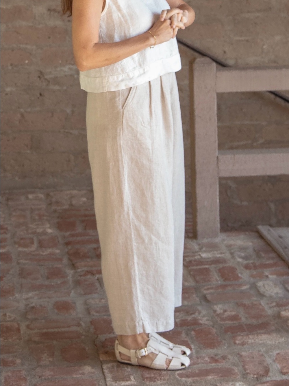 Gillian Stevens Andry Trouser in Oatmeal Size 2